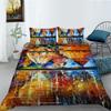 Source Factory Quilt Cover Pillowcase Two or Three Piece Set Color Oil Painting Series 3D Digital Printing Polyester