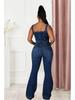Women's European & American Fashion Casual Sexy Denim Wide-Leg Overalls