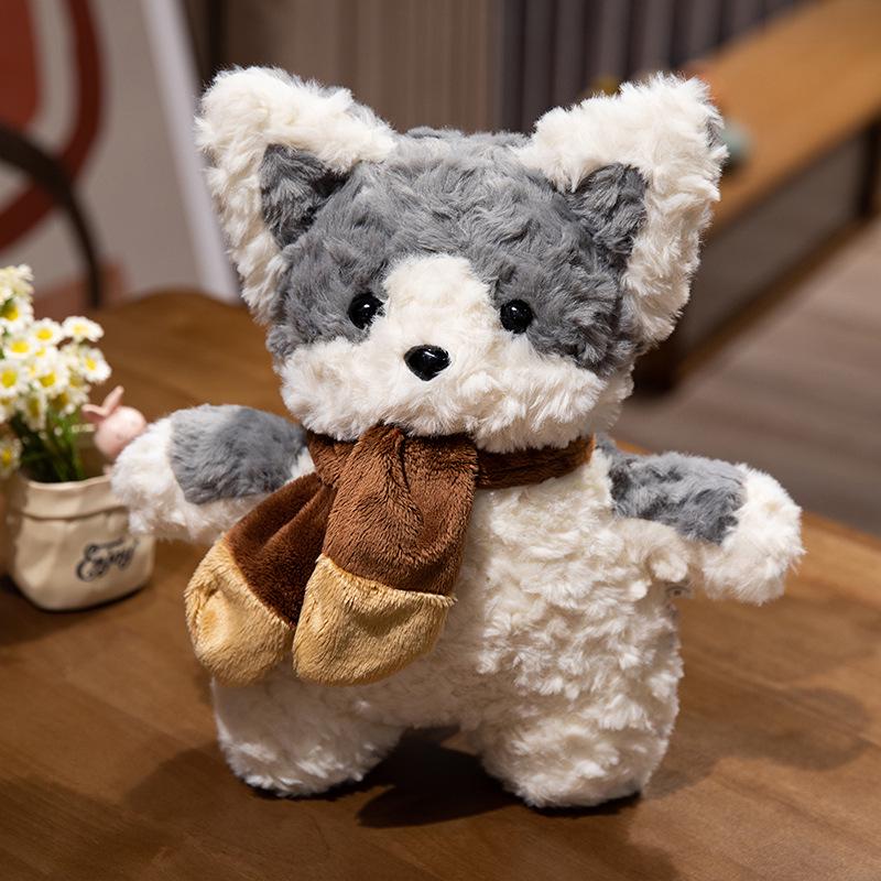 Adorable Corgi Puppy Plush Scarf Doll - Perfect Birthday Gift for Girls