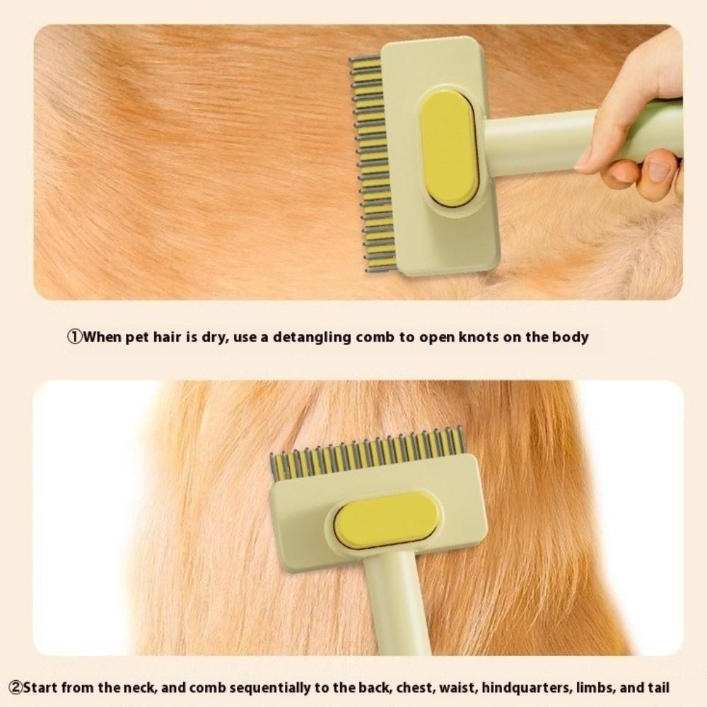 Stainless Steel Pet Grooming Brush Double Sided Cat Hair Remover Deshedding Brush  Kitten Grooming