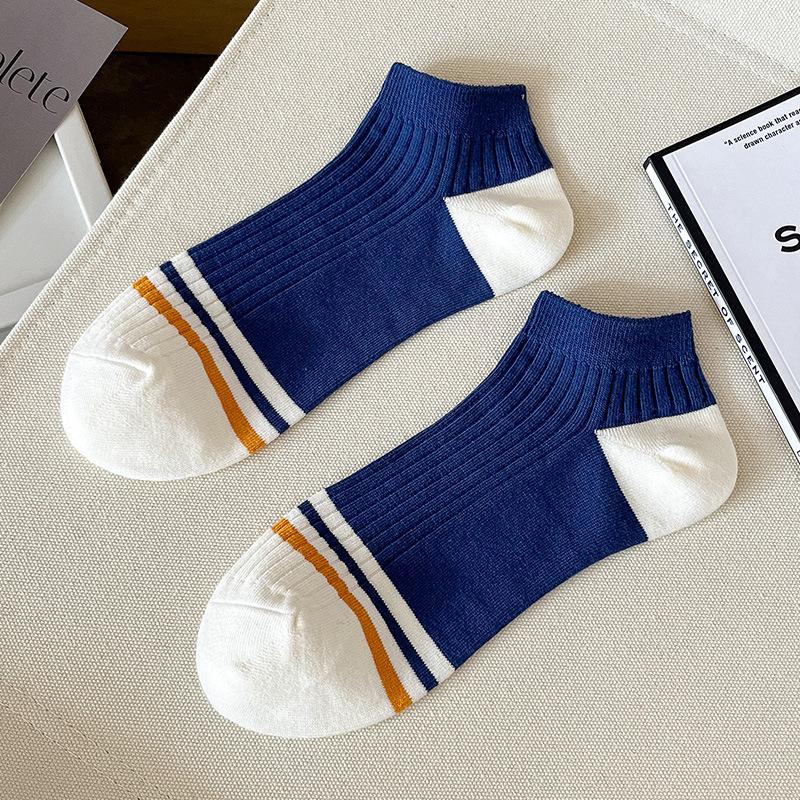 Men Spring and Summer Thin New Matching Color Leisure All Kinds of Anti Odor Absorption Sweat Socks