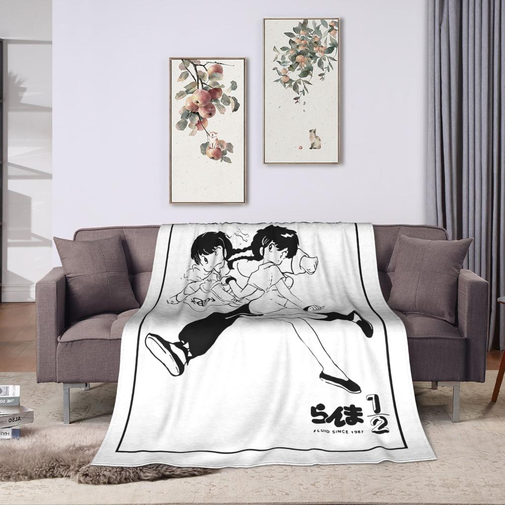 Ranma 1/2 Special Edition Blanket Flannel Winter Multi-function Lightweight Thin Throw Blankets for Home Bedroom Bedspread