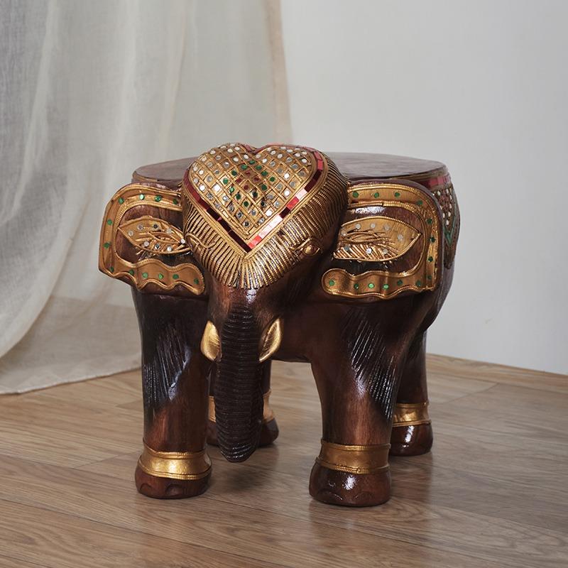 Elephant Shoe Changing Stool Wooden Children Stools Multifunctional Modern Living Room Stool Aesthetic Luxury Entrance Stools