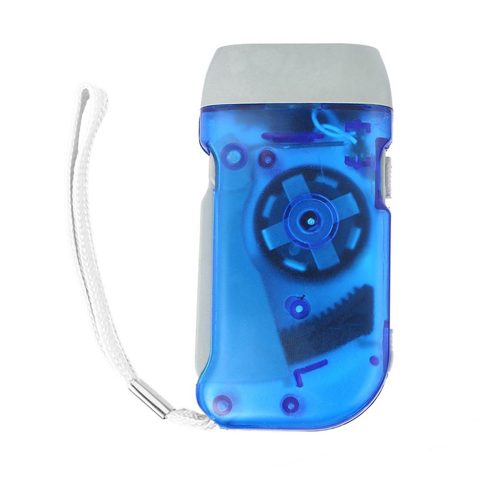 Plastic Hand Pressing Dynamo Flashlight Portable Plastic LED Camping Hand Crank Torch Outdoor Camp Ligting Tool