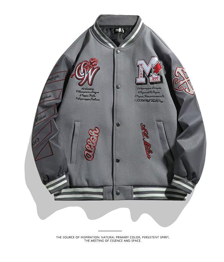 Men's Retro High Street Baseball Jacket - Autumn/Winter Trendy Pilot Style