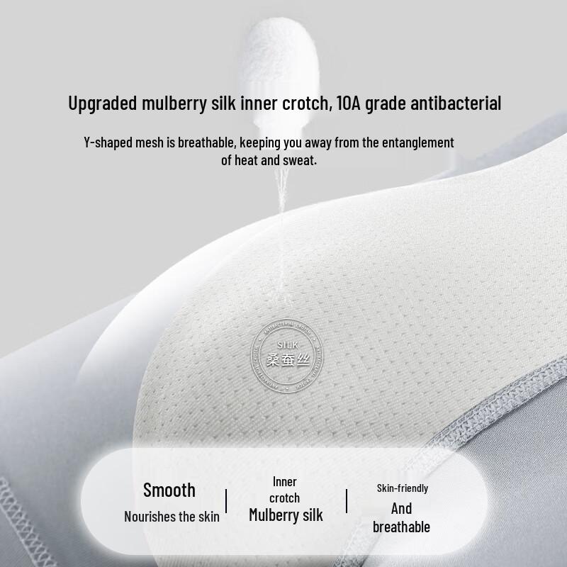 Nanjiren Men's 10A Antibacterial Pure Cotton Boxer Briefs 3-Pack