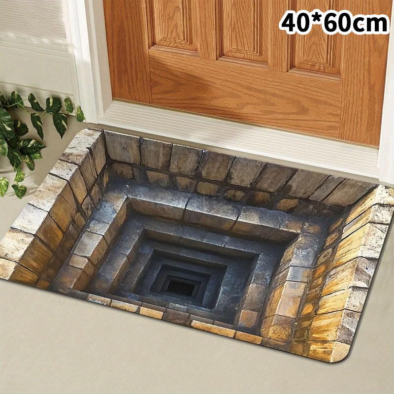 

3D Visual Polyester Cloth Floor Mat For Household Bathroom Door, Absorbent And Non Slip Foot Mat, Easy To Maintain