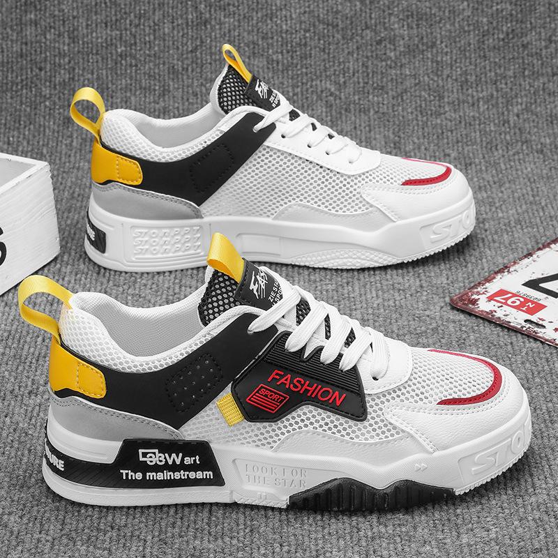 Herr Mode Mångsidiga Fritidsskor Fyra Säsonger Andningsbara Tjocksulade Utomhusskor Ungdomskomfort Sportskor