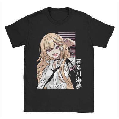 Funny Marin Kitagawa My Dress-Up Darling Anime T-Shirts Men O Neck Pure Cotton T Shirt  Short Sleeve Tees Clothes