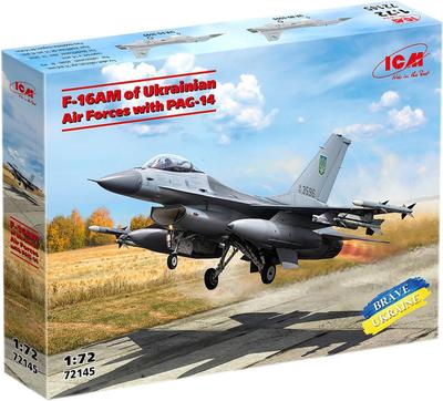 ICM Scale Ukrainian with Plastic Model Kit 72145 1/72 F-16AM PAG-14 (Airplane)