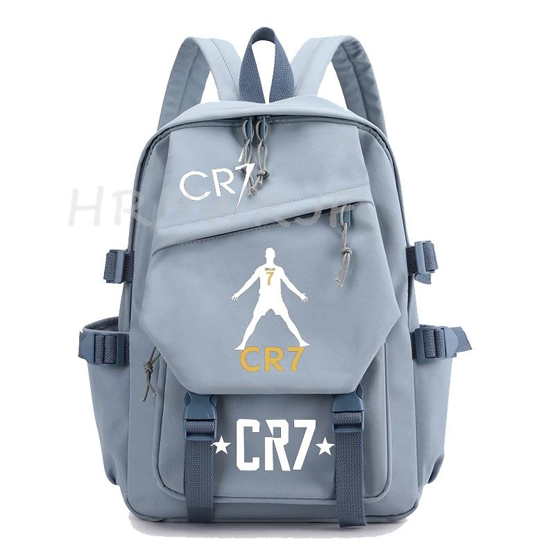 Ins Sports CR7 Backpacks Sports Casual Multi-pocket Capacity Teens Laptop School Bags Lightweight Women Men Travel Mochilas