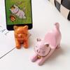 1 pezzo creativo adorabile incantevole gatto pigro supporto per cellulare ornamento decorazione scrivania ufficio