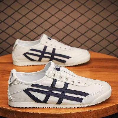 2025 neue einpedalige Canvas-Schuhe Herrenschuhe Forrest Gump Schuhe Freizeitschuhe vielseitige Slipper Mode-Board-Schuhe