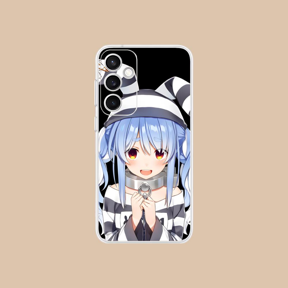 Holo Usada Pekora Clear Mobile Phone Case for Samsung Galaxy S25 S24 S23 S22 S21Plus FE Ultra Colorful Cover