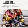 Anime DDemon SSlayer Print Super Soft high Blanket Sofa Office Travel Nap Comfort Leisure Camp Travel Blanket Birthday Gift
