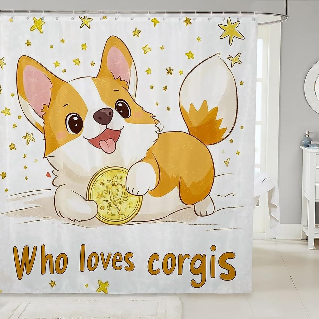 Cat Fabric Shower Curtain for Girls Kids Teen,Colorful Cartoon Animals Bathroom Shower Curtain Sets Cute Pet Shower Curtain