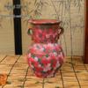 Hand-Painted Terracotta Flower Pots - Breathable Red Clay, Unglazed, Large Diameter, Creative Folk-Inspired Vases for Green Plants.