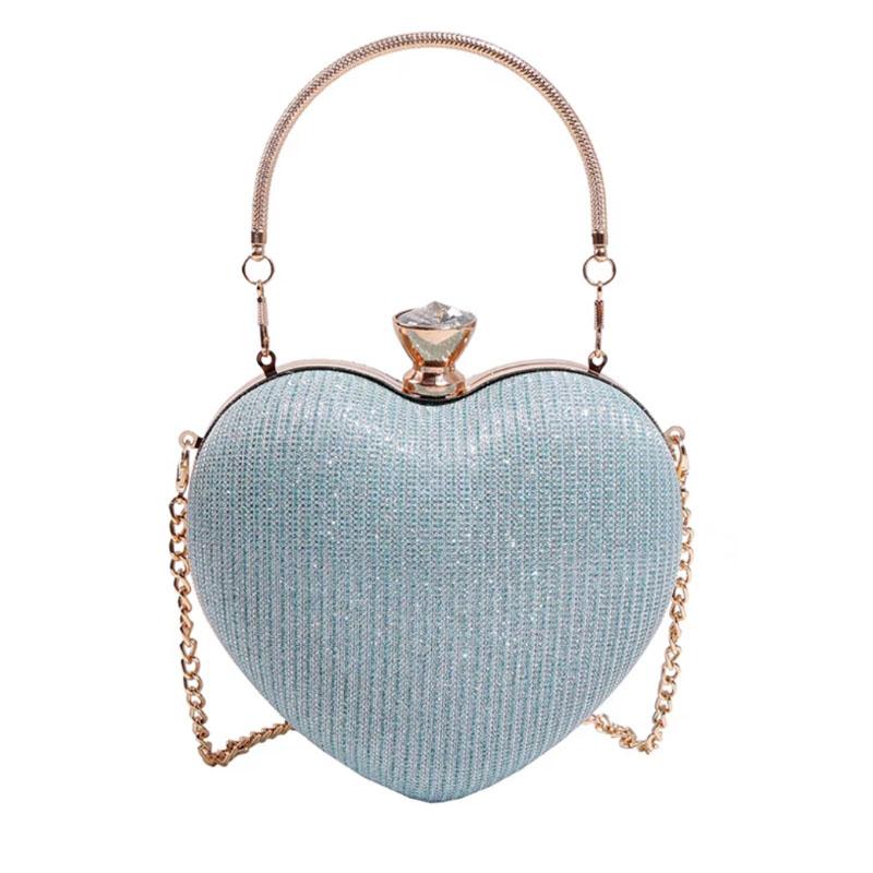 Gold Bright Silk Circular Evening Bag Women Banquet Clutch Rhinestone Decor Chain Shoulder Bags Luxury Female Party Handbags