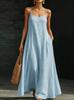 2026 summer dress beach suspender long dress loose and elegant casual long holiday style dress