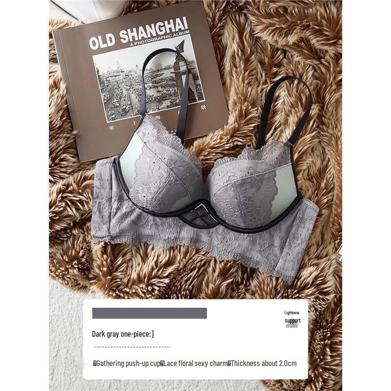 Sexy Lace Push Up Bra Set: Enhances Small Bust with Lift & Support, Anti-Sagging Design