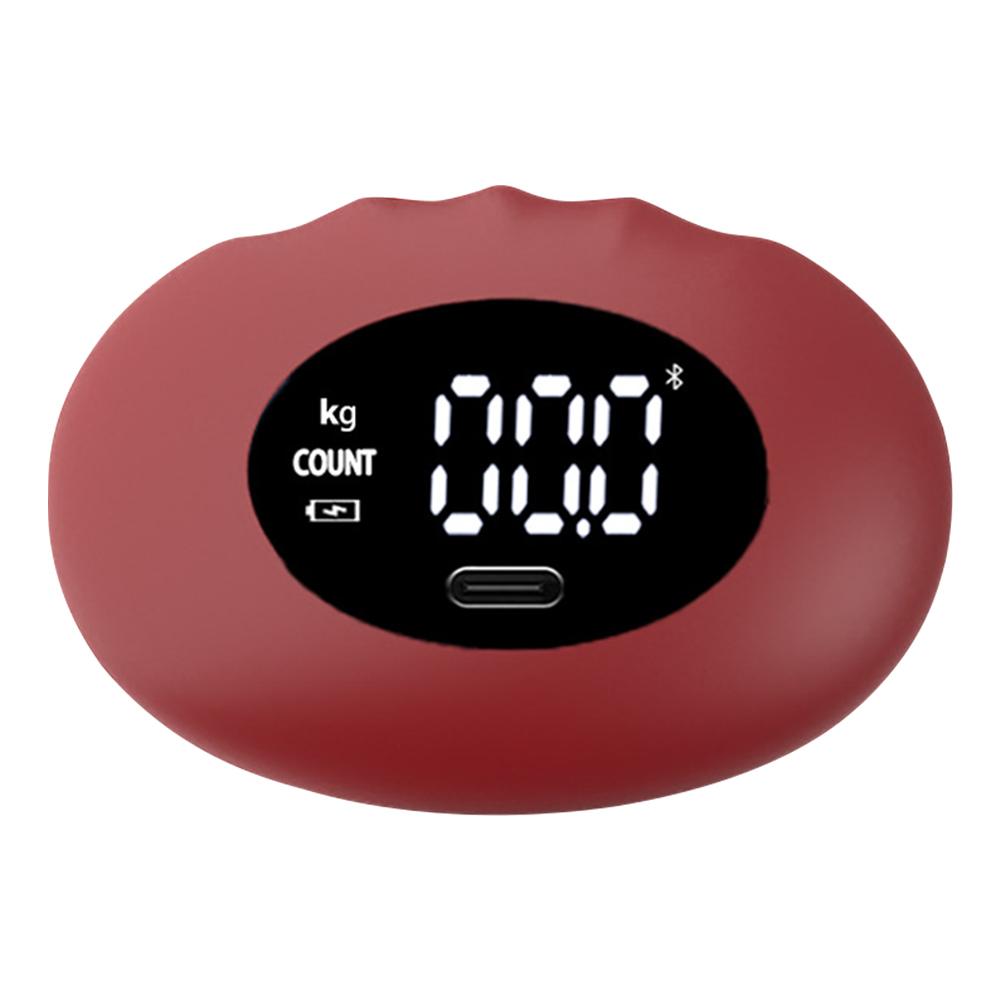 Grip Strength Tester Rechargeable Digital Grip Strength Trainer Silicone Hand Grip Strengthener 396.8Lbs for Strength Training красный