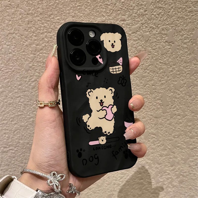 Cute puppy for apple 11 mobile phone case iPhone11promax new 11/11/11 pleats 11 soft xr