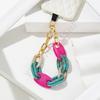 Retro acrylic mixed gold thick chain trendy versatile mobile phone lanyard style simple exquisite fashion mobile phone lanyard