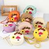 Children Flower Girl Straw Bag Crossbody Bag Handmade Woven Messenger Bag Straw Handbag Shoulder Bag Summer Kids Coin Purse