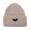 1Pc Unisex Winter Warm Beanie with Heart Embroidery,Outdoor Sports Ski Casual Acrylic Knit Skull Cap,Suitable for Holiday,tralve