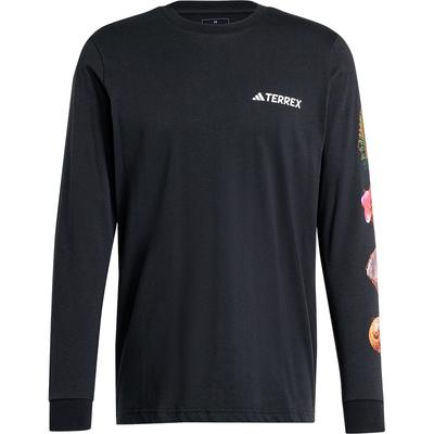 Terrex Sports Lifestyle Logo Print Crew Neck Long Sleeve T-Shirt Men Tops IZ0464