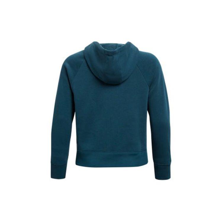 Under Armour Dámská mikina s kapucí Rival Mesh s fleecovou podšívkou Navy 1365844-413