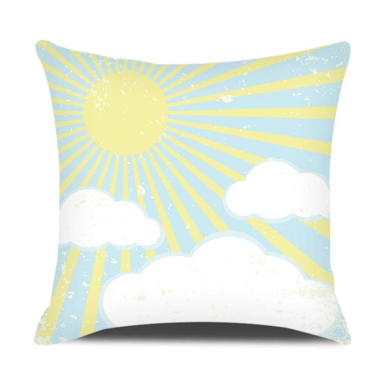 Beautiful Night Sky Printed Throw Pillow Cover With Short Plush Print Living Room Sofa Decoration Cushion Cover Pillow Covers