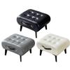 PU Leather Footstool Portable Sofa Tea Stool Padded Foot Rest Potty Stool Step Stool for Playroom Outdoor Entryway Bedroom Decor