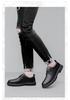 Men's Genuine Leather Casual Dress Shoes - Soft Sole, Non-Slip, Wear-Resistant, Versatile Low-Top Lace-Up Design