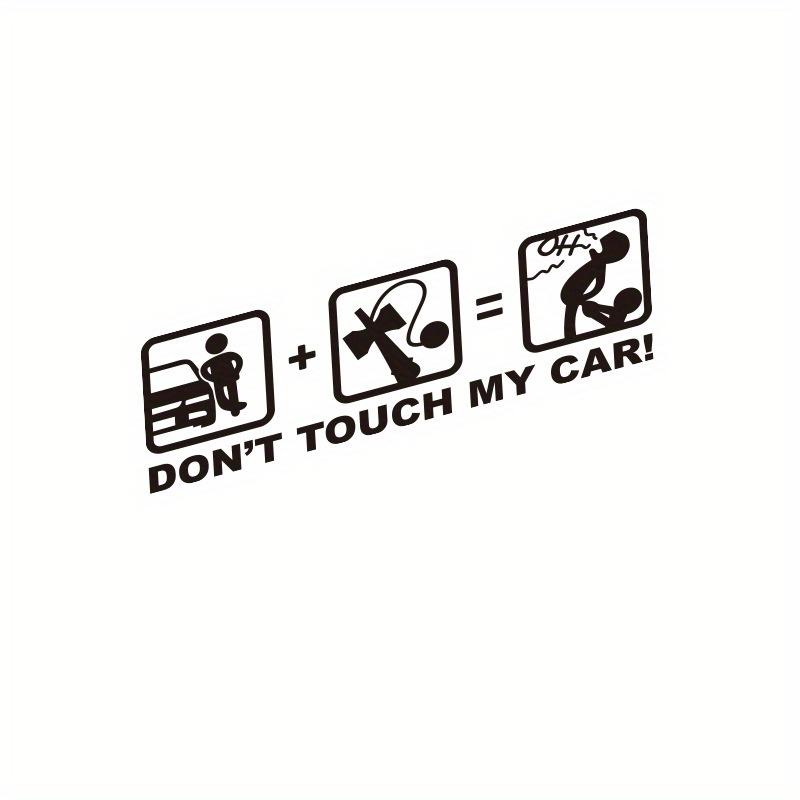 1Pc Don't Touch My Car Millennium Kill Reflective Hollow Car Sticker, For Car Decoration