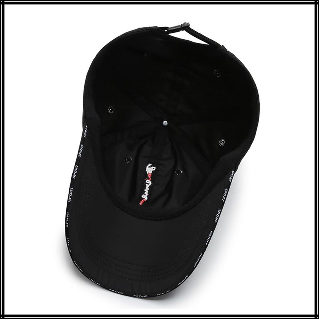 Cap with English Mountain CA888 [White Fang] Letters, Hat, Outdoor, Climbing, Walking, Fishing, Women's, Men's, (Navy)