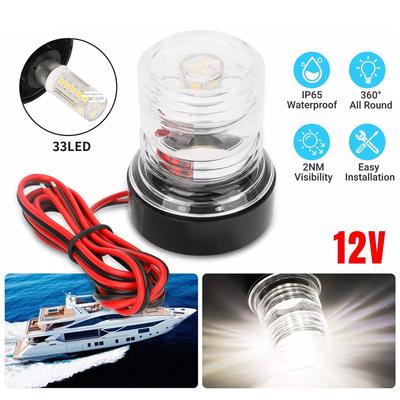 12V LED Nawigacyjne Światło Kotwiczne 360 Stopni Dookoła Dla Łodzi Morskiej Łodzi Jachtu Żeglarskiej Lampa Wskaźnik Sygnału Nawigacyjnego