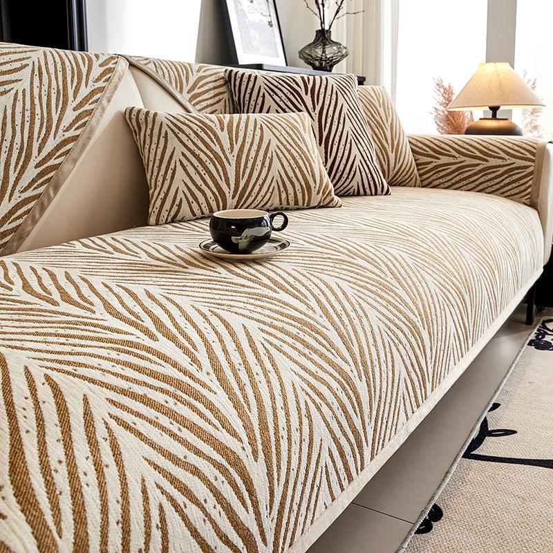

Sofa Seat Cushion Chenier New Cover Non-Slip Cover Cloth Seat Cushion Armrest Back Cover Modern 70*70cm