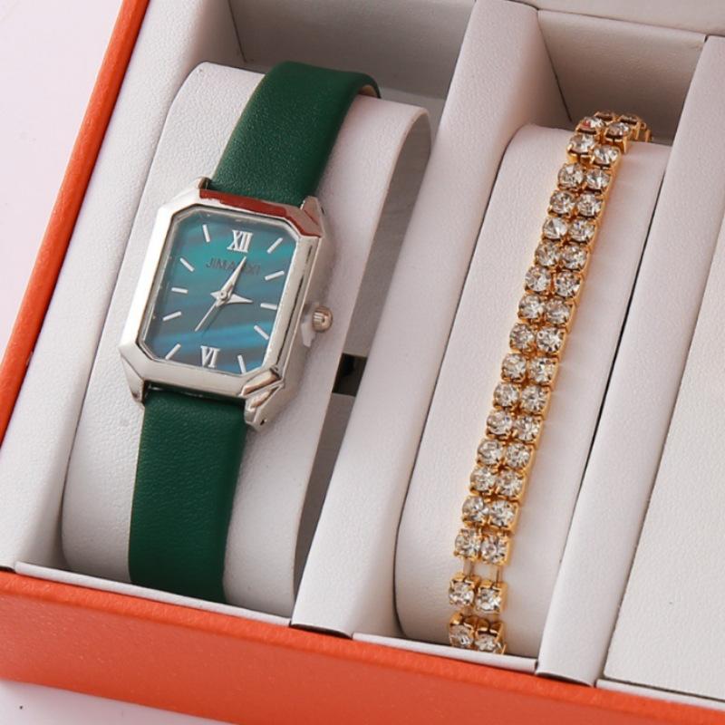 Fashion Rhinestone Diamond Women'S Bracelet Watch Alloy Steel Belt Quartz Women'S Bracelet Watch