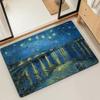 Felpudo de Puerta Alfombra de Piso Decorativa Versátil de Franela Secado Rápido Absorbente Suela Antideslizante Microfibra de Baño Pintura al Óleo Lotus M-Monet