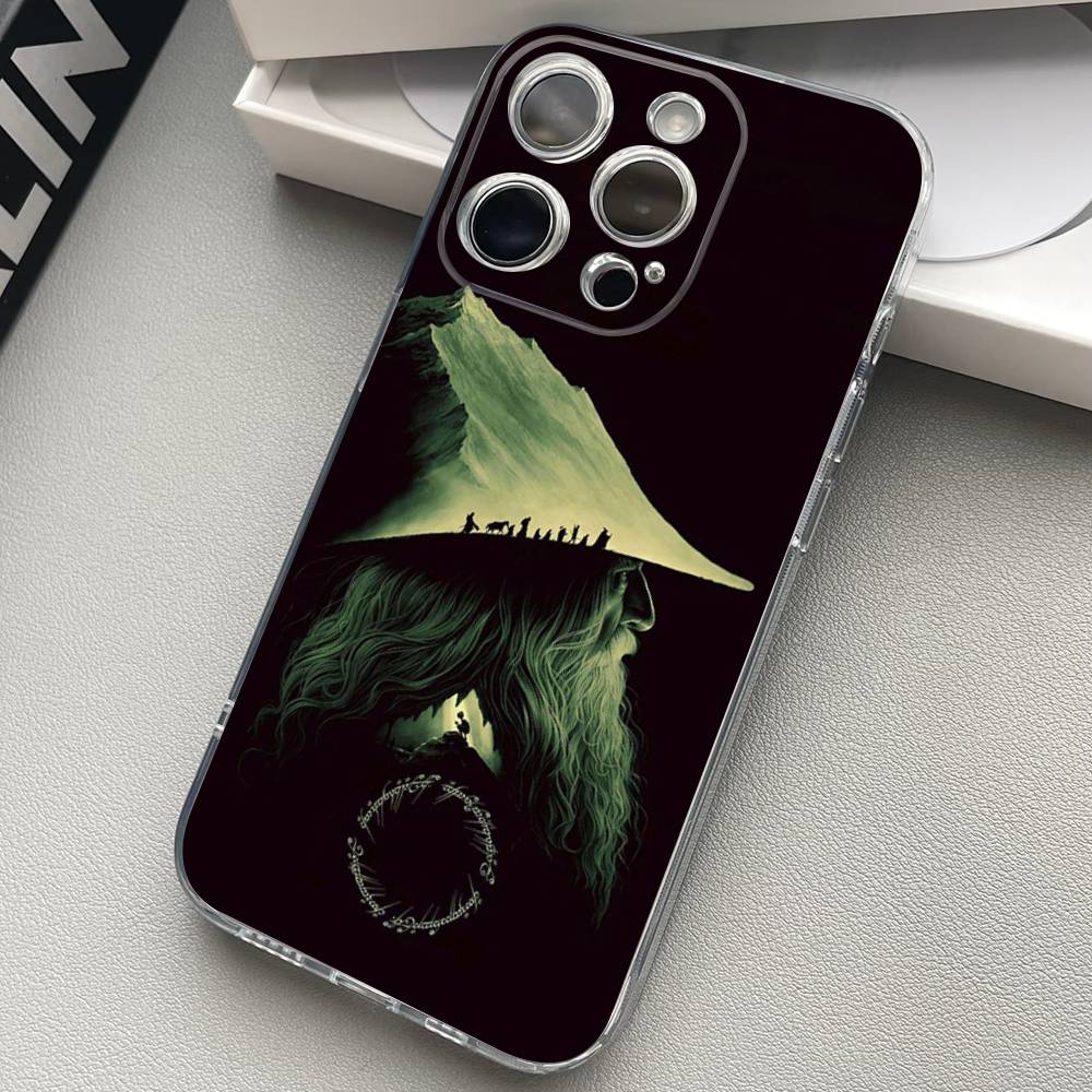 The Lord of the R-Rings Map Transparent Phone Case For iPhone 17 16 15 11 12 13 14 Pro Max Mini Soft TPU Silicone Plus