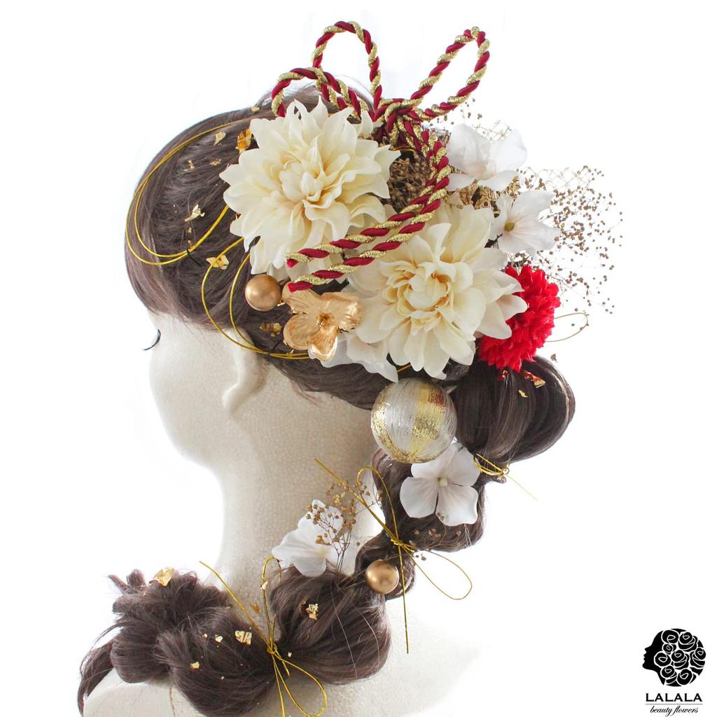 beauty Gorgeous hair ornament perfect for entrance fireworks and 20th birthday gatherings 851LL [LALALA flowers] coming-of-age ceremonies,