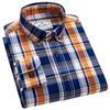 2026 Neue Herrenmode Kariert 100% Baumwolle Frühling Herbst Tasche Langarm Slim-Fit Button-Down Herrenhemd