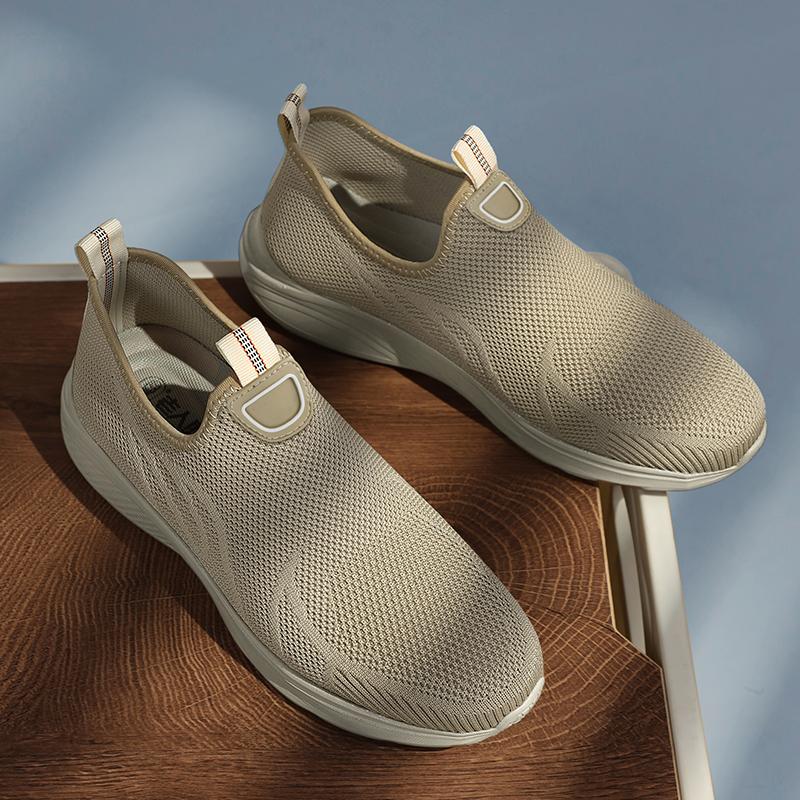 Lekkie buty z siateczki męskie Oddychające buty turystyczne codzienne Wsuwane buty do jazdy samochodem Męskie wygodne mokasyny Letnie uniwersalne płaskie buty