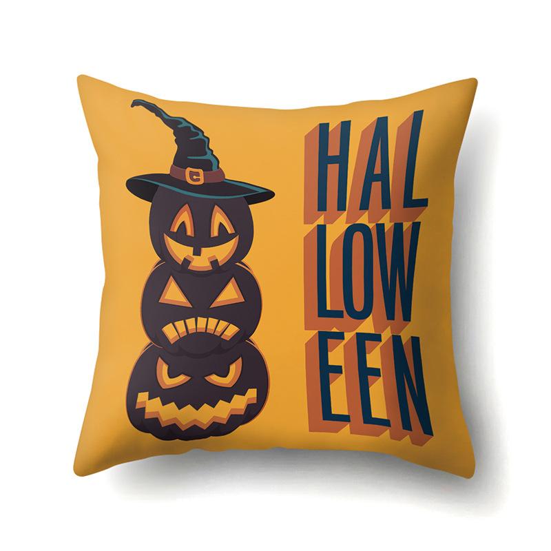 Halloween Polyester Kissenbezug Auto Lendenkissen Kürbis Sofa Kissenbezug Heim Wohnzimmer Kissenbezug