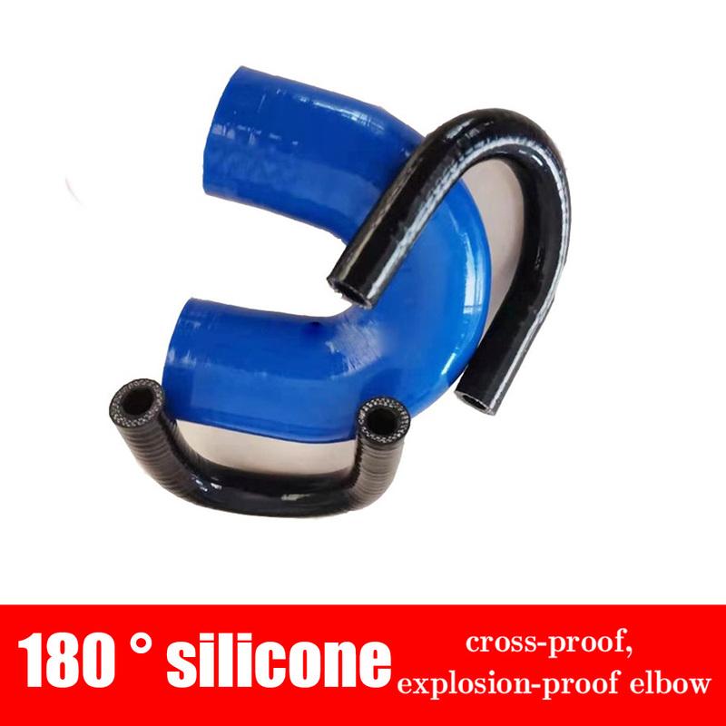 ID1-80mm Length100mm Black Universal 180° Silicone Tubing Hose Connector Car Intercooler Turbo Intake Pipe Silicone Pipe Coupler