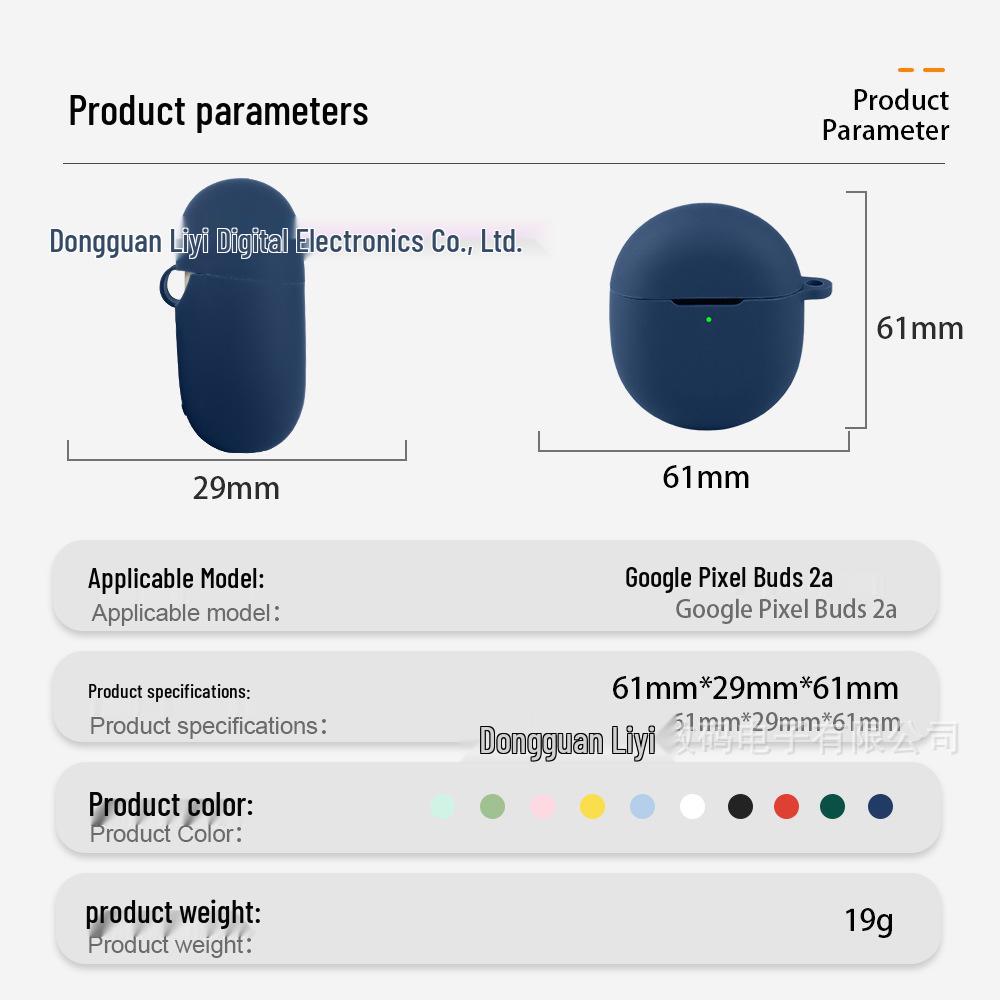 Google Pixel Buds 2 Protective Silicone Charging Case Storage Bag