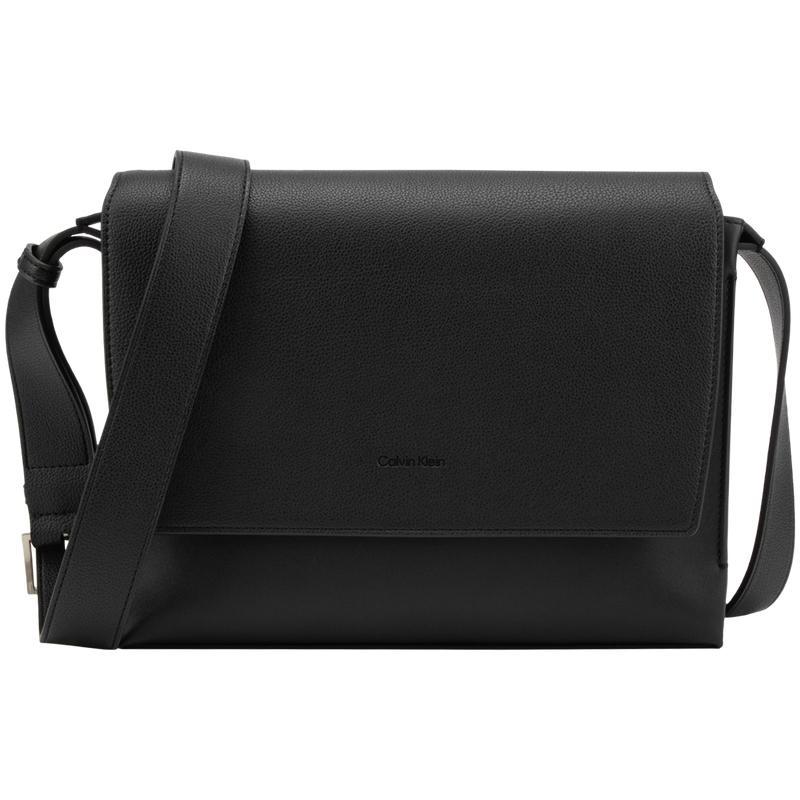 

Calvin Klein Flap Messenger Bag Synthetic Material Crossbody Shoulder Bag Men Bags Space-Black 4D3034G-UB1 UB1-Space Black