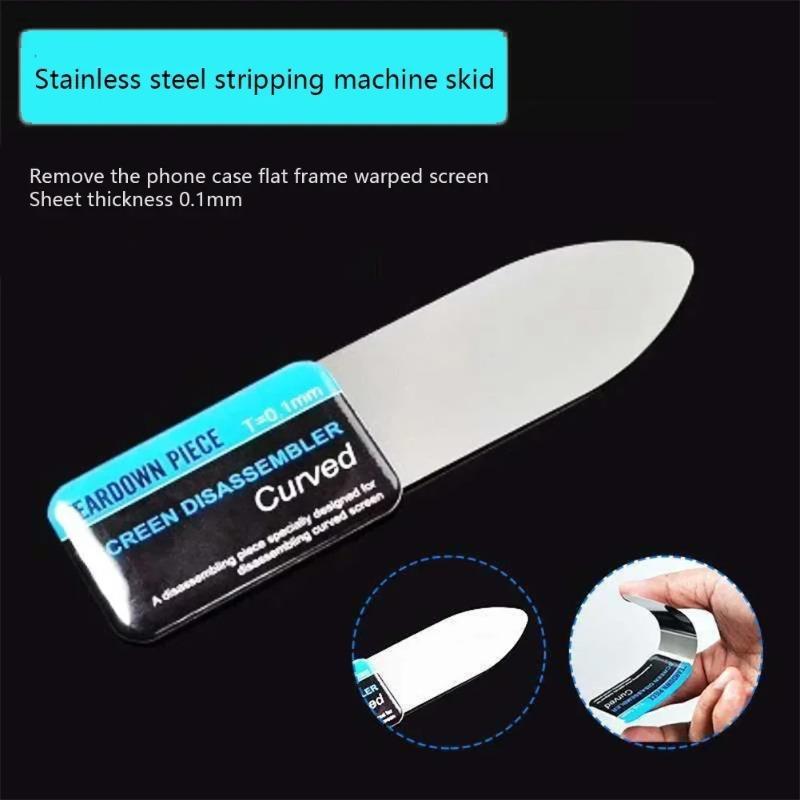 1/3Pcs Mobile Phone Curved LCD Screen Spudger Opening Pry Card Tools Ultra Thin Flexible Mobile Phone Disassemble Steel Metal