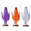 Halloween Ghost Decoration, Large Hanging Swing Ghost with LED String Lights, Battery Powered Ghost Figure for Outdoor Indoor Halloween Party Yard